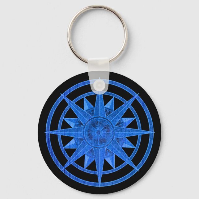Compass Rose Keychain (Front)