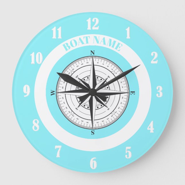 Compass rose large clock (Front)