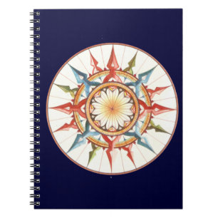 compass rose - mandala notebook