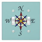 Compass Rose on Aqua