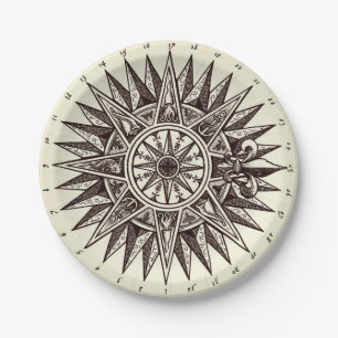 Compass Rose Paper Plates