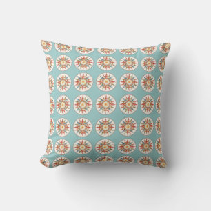 compass rose pattern throw pillow