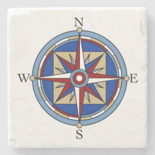 Compass Rose Stone Coaster