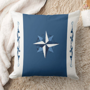 Compass Rose Throw Pillow