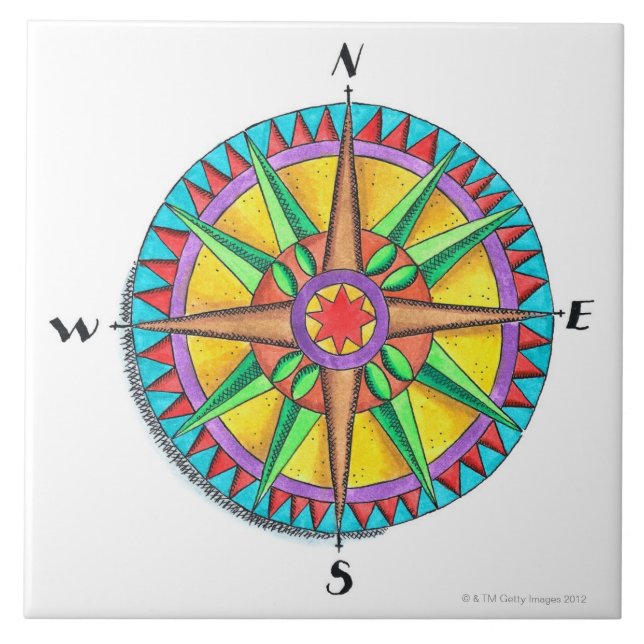 Compass Rose Tile (Front)