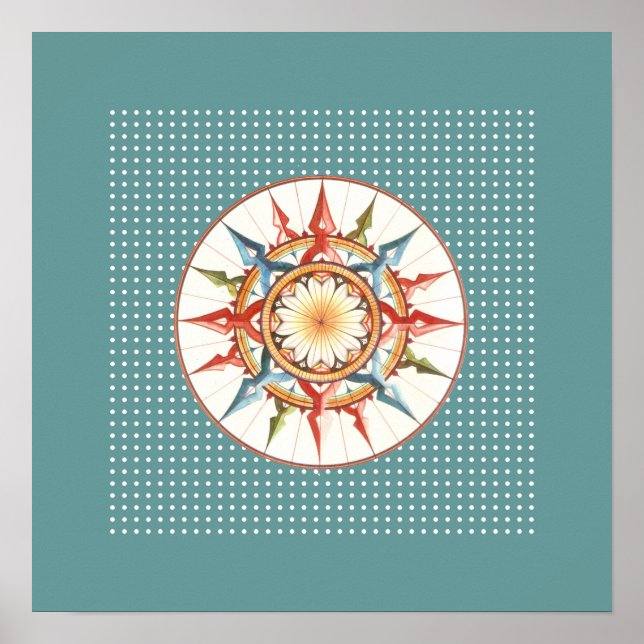 compass rose wall prints (Front)