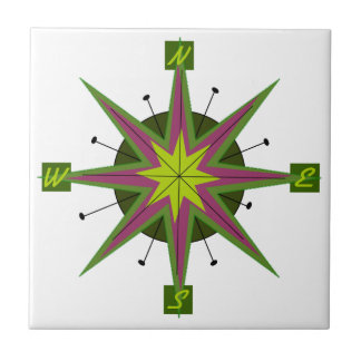 Compass Skewed Design Tile