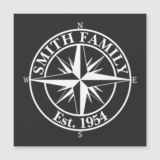 Compass star monogram personalizable emblem (Front)