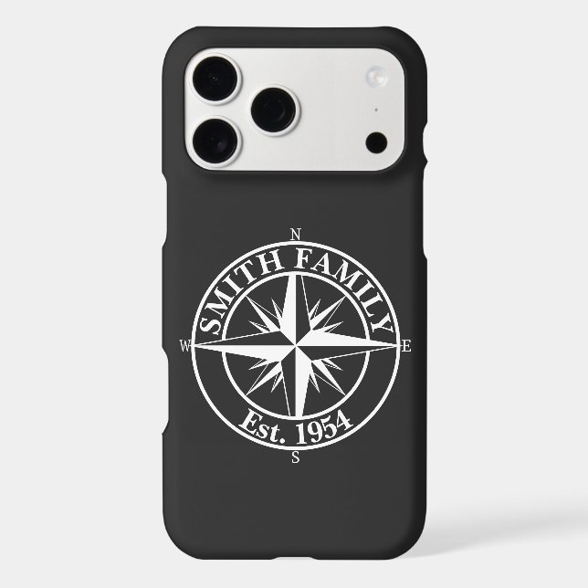 Compass star monogram personalizable emblem (Back)