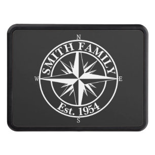 Compass star monogram personalizable emblem trailer hitch cover