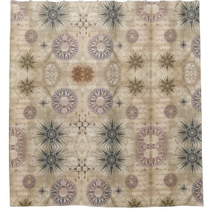 Compass Travel Shower Curtain