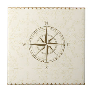 compass vintage south west east tile