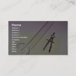 Compass with ruler business card