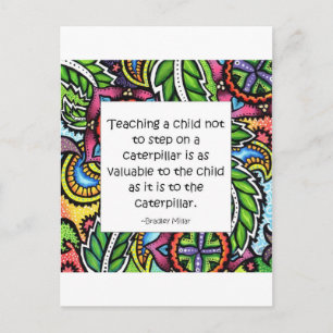Compassion is taught postcard