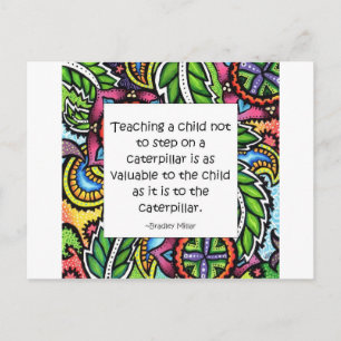 Compassion is taught postcard