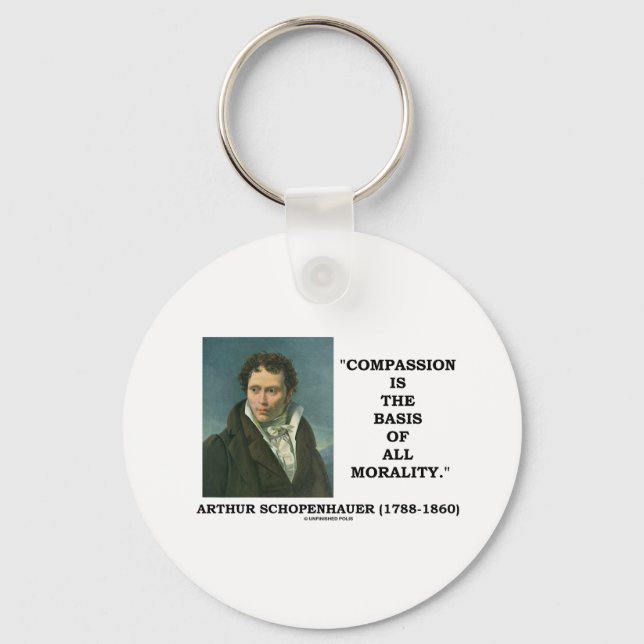 Compassion Is The Basis Of All Morality Quote Keychain (Front)