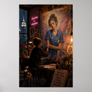 Compassion Painted in Midnight Light Poster