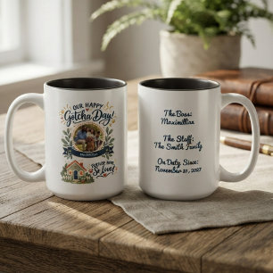 Compassionate Sage Watercolor Pet Adoption Two-Tone Coffee Mug