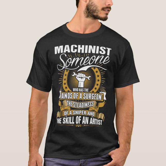 Compétence de machiniste d'un T-shirt d'artiste (Devant)