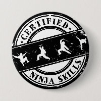 Compétences Ninja Certifiées Badge Drôle pour les
