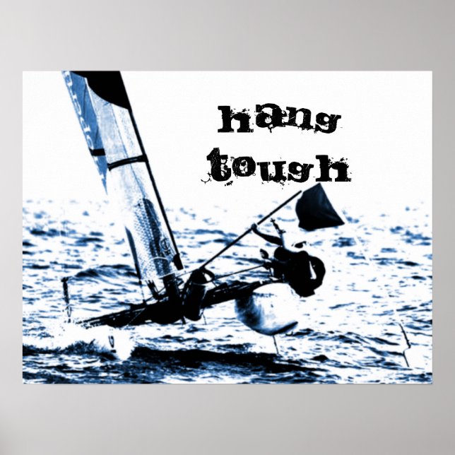 Competition Sailing Catamaran Picture Poster (Front)