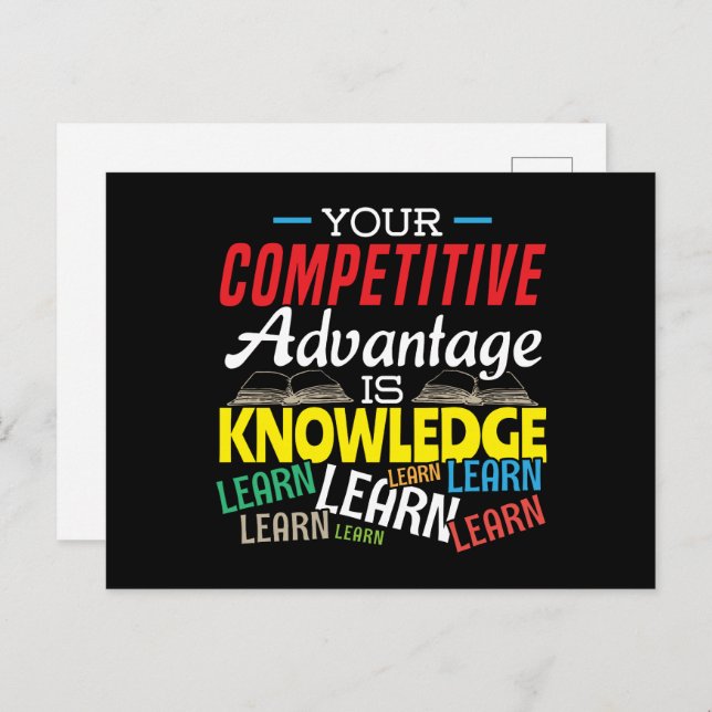 Competitive Advantage - Motivational Teacher Postcard (Front/Back)
