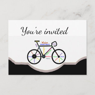 Competitive Biker Biking  Birthday Party Invitation