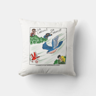 Competitive Birdwatching (comic) Throw Pillow
