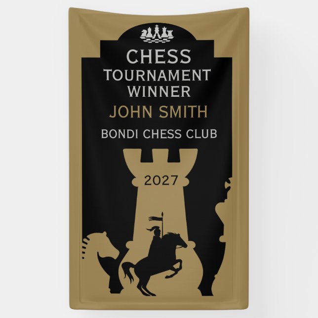 Competitive Chess Players Award Banner (Vertical)