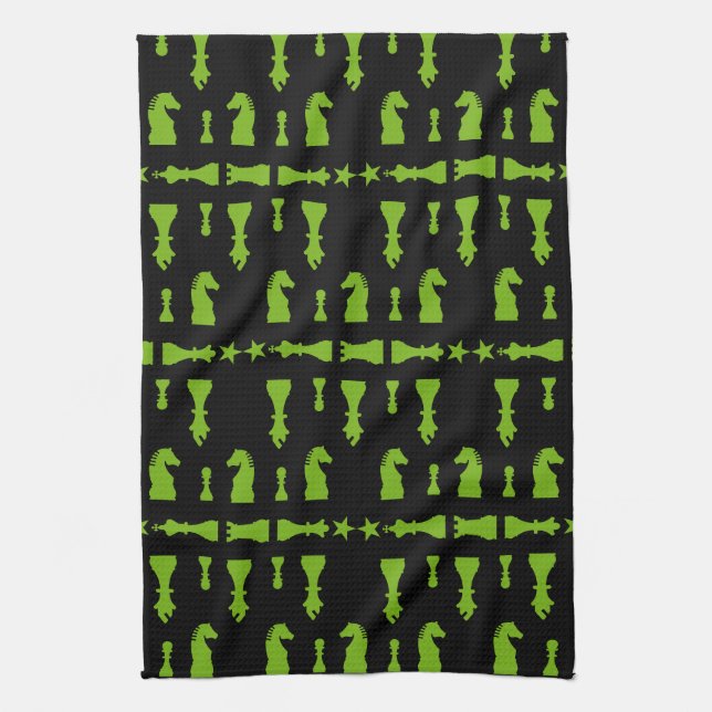 Competitive Chess Players Kitchen Towel (Vertical)