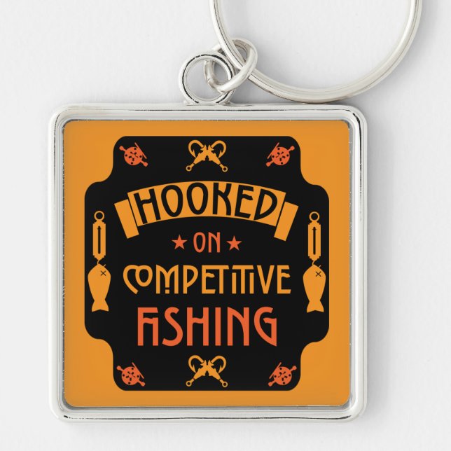 Competitive Fishing Gifts Keychain (Front)