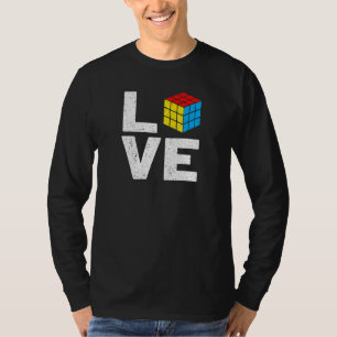 Competitive Puzzle Cube Love Speed Cubing 80's Vin T-Shirt