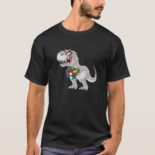 Competitive Puzzle Speedcubing Dinosaur Math T-Shirt