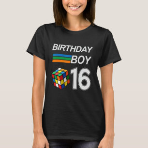 Competitive Speed Cubing 16 Years Old Birthday For T-Shirt