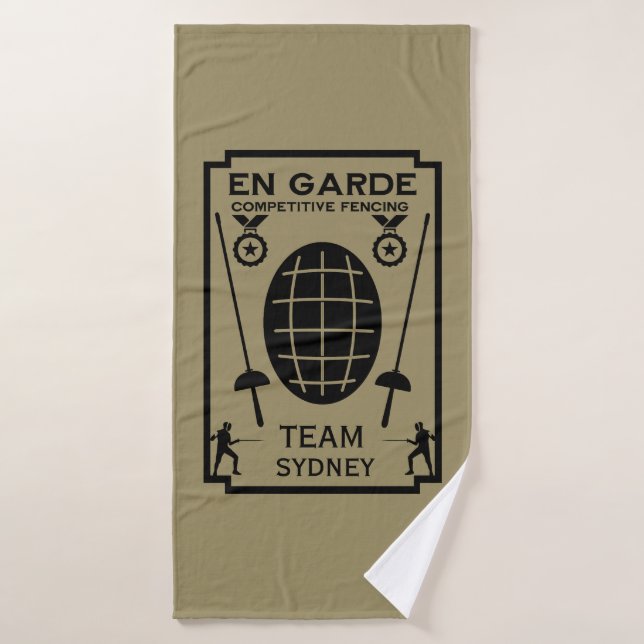 Competitive Sword Fencing Bath Towel (Bath Towel)