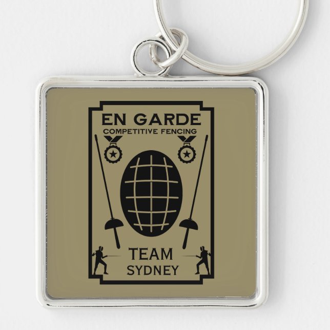 Competitive Sword Fencing Keychain (Front)