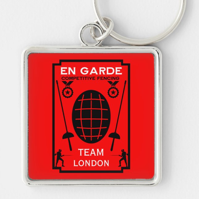 Competitive Sword Fencing Keychain (Front)