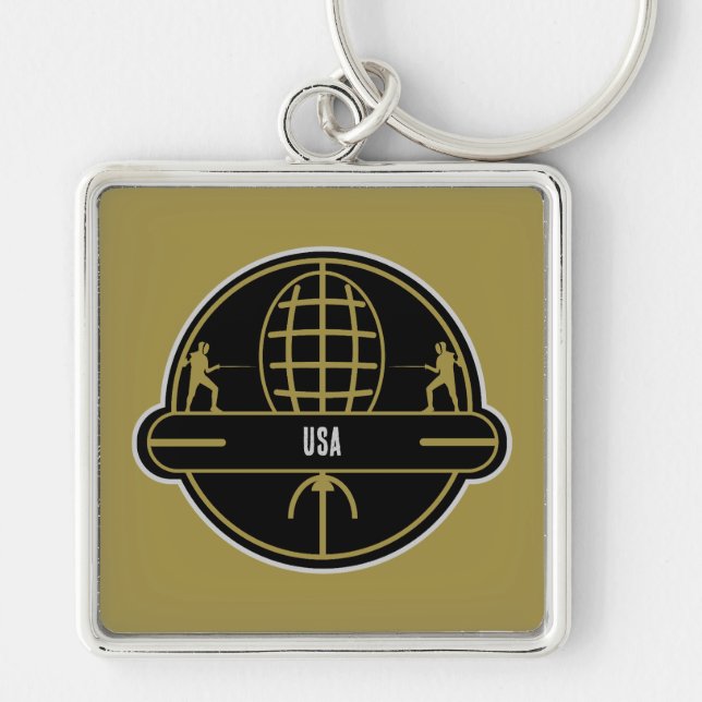 Competitive Sword Fencing Keychain (Front)