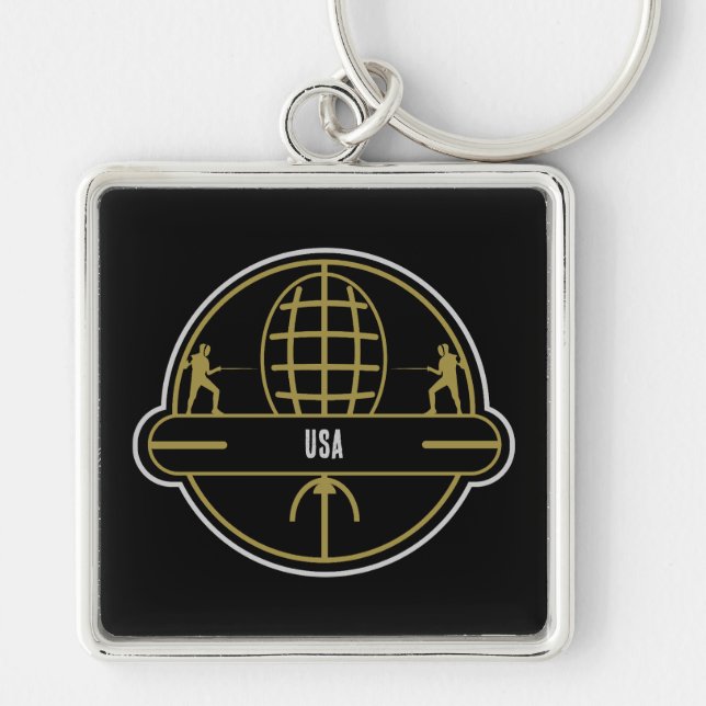 Competitive Sword Fencing Keychain (Front)