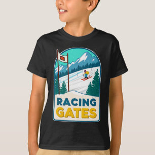 Competitive Winter Sports Skiing Racing Gates Enth T-Shirt