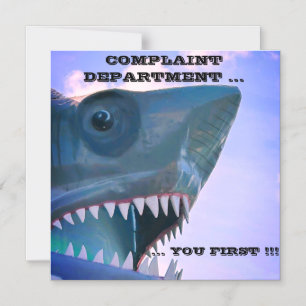 COMPLAINT DEPARTMENT SHARK CRUISE DOOR MAGNET