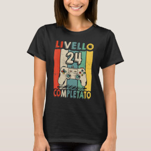 Compleanno 24 Anni Livello Completato Level Up T-Shirt