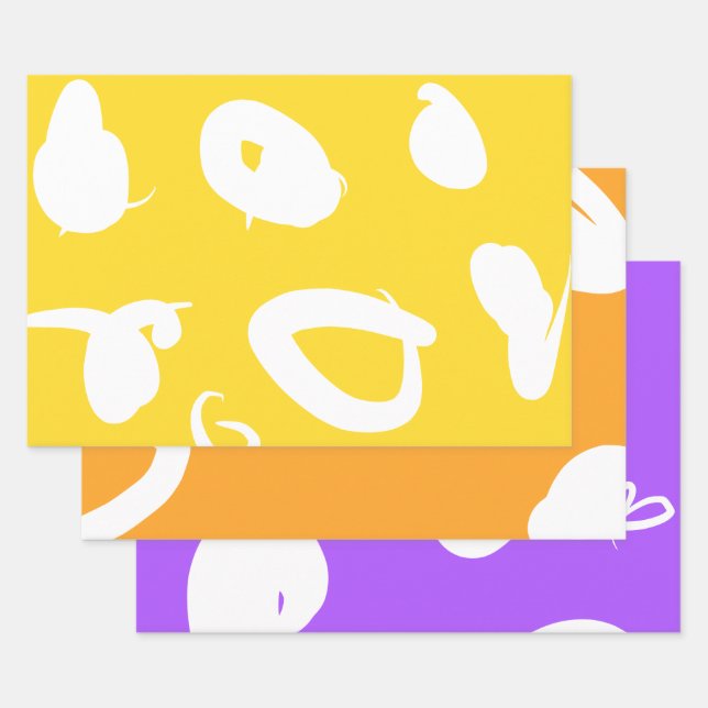 Complementary colour set Wrapping Paper flat sheet (Set)