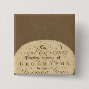 Complete course of geography 2 inch square button