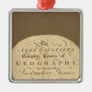 Complete course of geography metal ornament