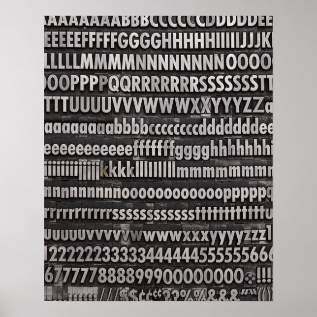 Complete Font Letterpress Type Poster (Front)