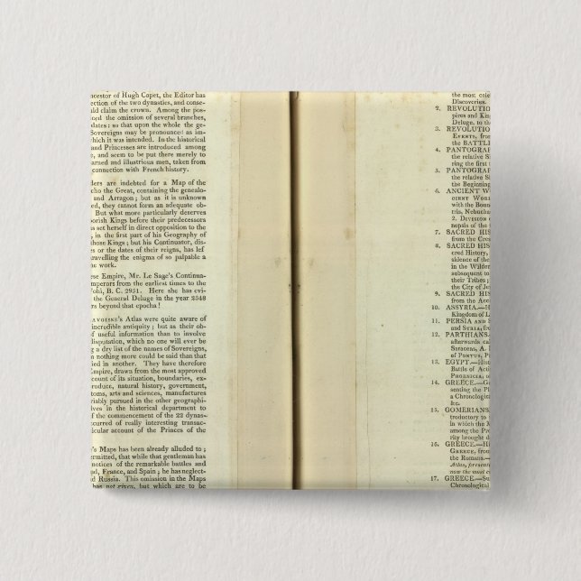 Complete Genealogical, Historical, Chronological 2 Inch Square Button (Front)