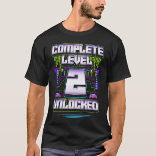 Complete Level 2 Unlocked 2th Years Old Birthday G T-Shirt