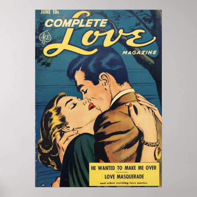 Complete Love Retro Vintage Comic Book Cover Poster (Front)
