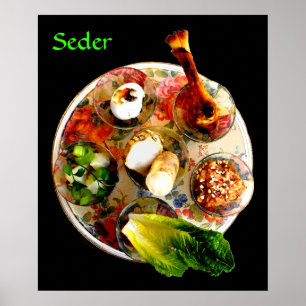 Complete Seder Plate Poster